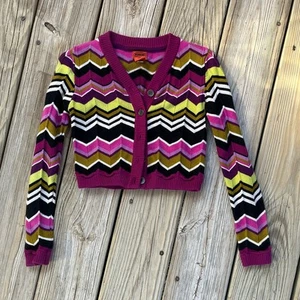 Missoni For Target Girls Colorful Striped Button Front Cardigan Size S - Picture 1 of 5
