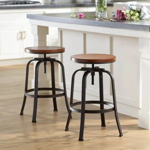 Elm Lane Bronze Swivel Bar Stools 29" High Set of 2 for Kitchen Counter Island - Picture 1 of 8