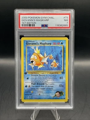 2000 Pokemon Gym Challenge 1st Edition Giovanni's Magikarp 73 PSA 7 NM-MT - Image 1 of 2