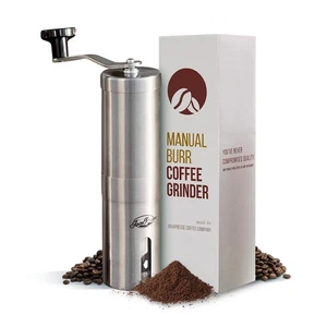 Manual Stainless Steel Coffee Grinder - 18 Adjustable Settings, Portable Coni... - Picture 1 of 9