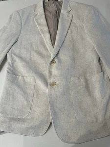 Paul Jones Men’s Tan Viscose and Linen Blend Blazer Size Small. - Picture 1 of 8