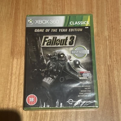 Xbox 360 Classic Factory Sealed Fallout 3 Game of The Year Edition UK PAL NEW - Image 1 of 4
