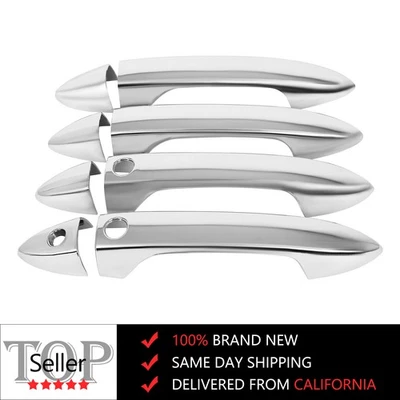 Cubierta de manija de puerta delantera trasera izquierda derecha cromada para Honda Pilot 2016-2020 Foto 1 de 4