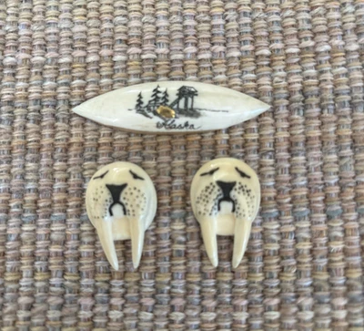 Scrimshaw Souvenirs Alaska - Image 1 of 3
