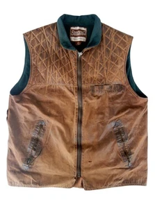 Driza-Bone Australia Men's Vintage Brown Oilskin Waterproof Cotton Vest - XXL - Picture 1 of 10