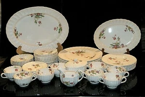 Vintage 1920's Copeland Spode "Wicker Lane" (Basket Weave) Dinnerware. - Picture 1 of 78