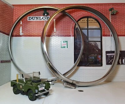 MG Austin Healey Sprite Scheinwerfer Headlamp Ring/Rim Edelstahl 552912 x2 - Bild 1 von 3