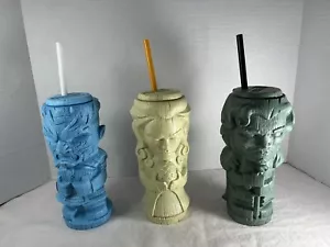 Geeki Tiki Game of Thrones 2019 tumblers set of 3 New one has a bent straw - Picture 1 of 14