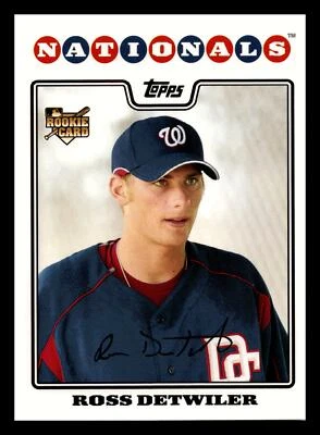 Ross Detwiler RC Rookie 2008 Topps #92 Washington Nationals Mint - Image 1 of 2