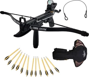 SAS Prophecy 80Lbs Self-Cocking Pistol Crossbow w/ Cobra System Limb and 3 Bolts - Picture 1 of 5