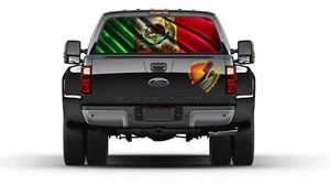 Mexican Flag Virgen de la Guadalupe Rear Window Tint Perf Graphic Decal Truck - Picture 1 of 4