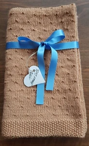 Babydecke Handarbeit 100% Merinowolle - Bild 1 von 4