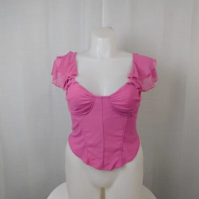 Top bustier Rue 21 talla grande manga acampanada - 2X, rosa brillante #137 Foto 1 de 4