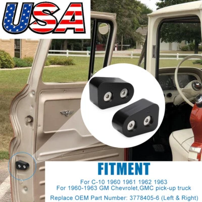 Par de actualización de cuñas de puerta de camioneta C10 para GM GMC Chevy Chevrolet 1960 1961 1962 63 Foto 1 de 4