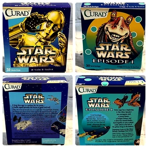 2-Boxes Star Wars Band Aids CURAD Bandaids Vintage 1998 -99 New 60-count RARE - Picture 1 of 6