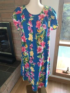 Vintage Shannon Marie Hawaii Hawaii Baumwolle Kleid MuuMuu Medium - Bild 1 von 7