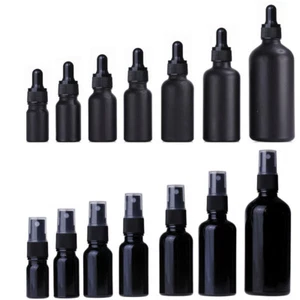 5/15/30/100ml Glass Spray Bottles Matte Black Fint Mist Sprayer for Perfume MEW - Picture 1 of 12