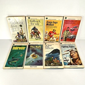 Vtg Pyramid Willow Books Lot of 8 Paperbacks Sports & Adventure Theme - Foto 1 di 8
