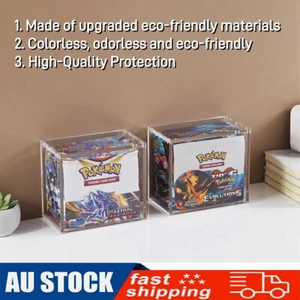 Protective Acrylic Display Case Pokémon Booster Box ETB Magnetic Elite Trainer - Picture 1 of 12