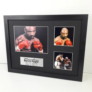 Marvin Hagler Photo Poster Display Hand Signed in Frame Boxing Legend Champion - Picture 1 of 16