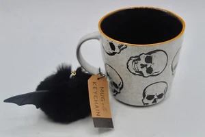 Prima Design Gothic Skulls Halloween Ceramic Mug 2020 Edition w. Bat Keychain - Picture 1 of 10