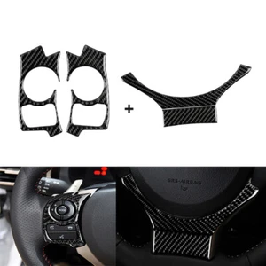 3Pcs Carbon Fiber Car Steering Wheel Cover For Lexus IS250 IS350 2014 -18 Type B - Picture 1 of 12