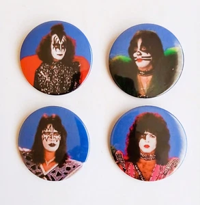 KISS DYNASTY 1979 Badge Button Set 57mm 2 1/4" Pin Pinback Gene Paul Ace Peter - Picture 1 of 14