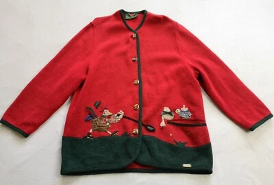 Cárdigan de lana para mujer Giesswein rojo para jugar al golf talla UK 16 - buen usado Foto 1 de 4