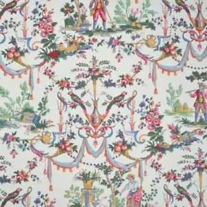 Textiles français Baumwollstoff - Toile de Jouy Stoff | La Vie à la campagne - Bild 1 von 5