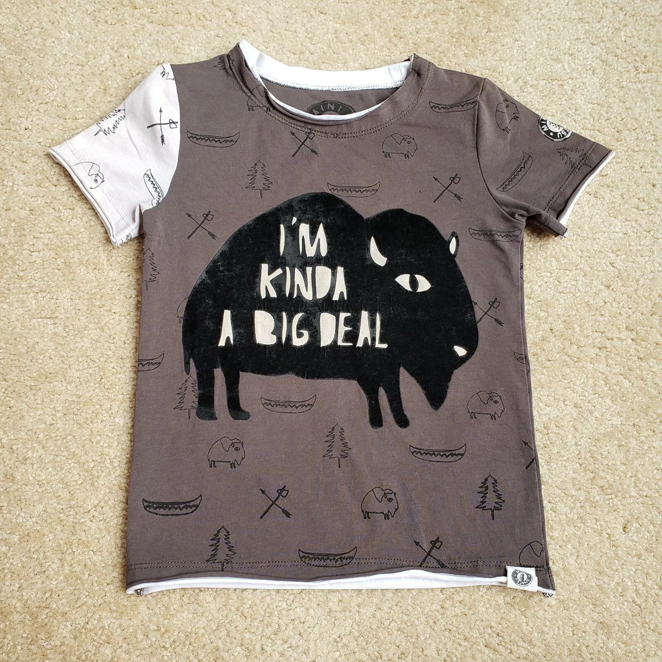 Mini Shatsu Buffalo Animal Wilderness Tshirt Toddler Boys Size 2T - Image 1 of 4