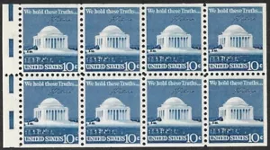 Briefmarken USA #1510c 10c. Jefferson Memorial Booklet 10er-Fenster postfrisch - Bild 1 von 1