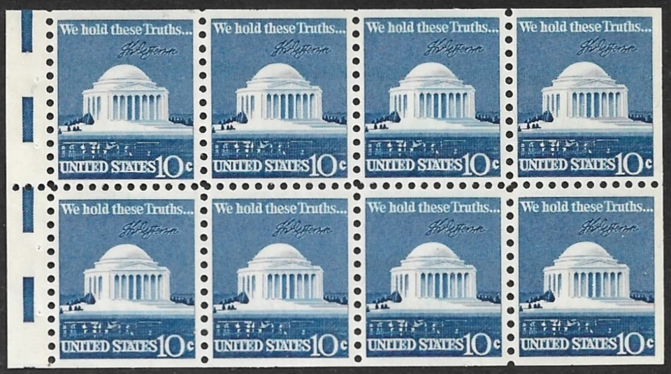 US Stamps #1510c 10c. Jefferson Memorial Booklet Pane of 10 MNH - Image 1 of 1