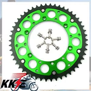 KKE 51T REAR HYBRID GREEN SPROCKET FIT KAWASAKI KX250F KX450F 2006-2021 KLX450R - Picture 1 of 9