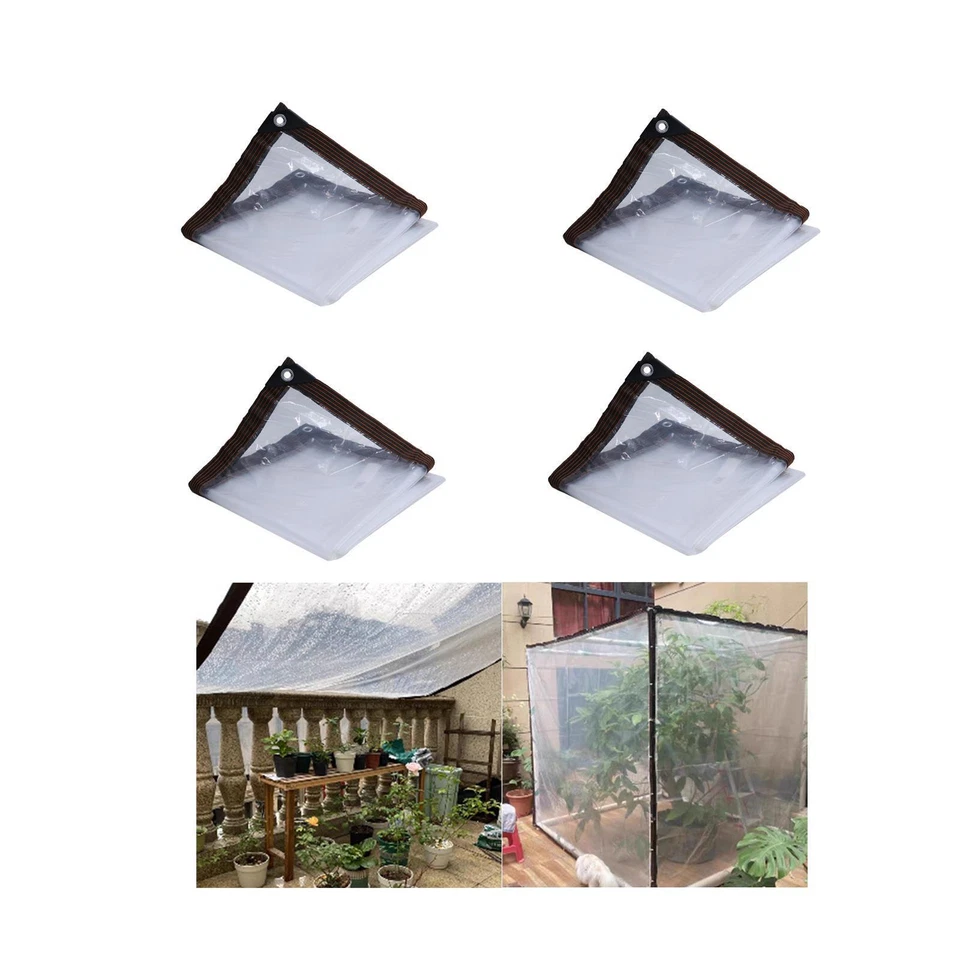 Telo trasparente con occhielli Telo trasparente pieghevole per tenda da - Immagine 1 di 1