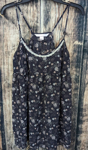 UNDERCOVER Vestito babydoll vintage Victoria's Secret Angels donna M nero trasparente floreale Y2K sexy