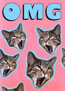 Funny HAPPY BIRTHDAY Pop-Up Card, OMG Cat Face Meme Awesomeness LOL by Avanti +✉ - Picture 1 of 5