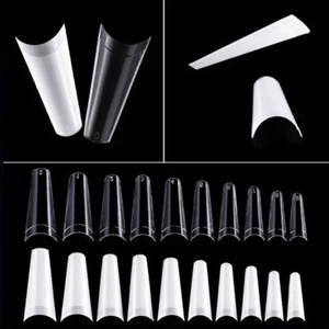 100/500/1000 Pcs Flat French Half Cover Artificial Fake False Nail Tips - Jargod - Picture 1 of 21