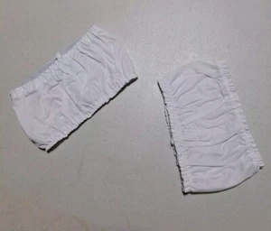 White elasticated Nurse Cuffs and hat set Budget Range Costume Accessories xxl - Picture 1 of 2