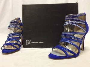INC International Concepts Women’s Open Toe Bridal High Sandals Blue, Size 9.5 M - Picture 1 of 9