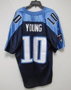 Blemished NFL Tennessee Titans Vince Young #10 Authentic Reebok Jersey Size 56 - Picture 1 of 7