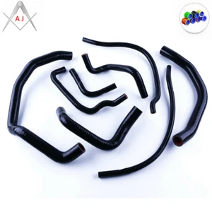 For HONDA CBR 600 F4 F4I 1999 2000 01 2002 Silicone Radiator Coolant Hose Black - Picture 1 of 3