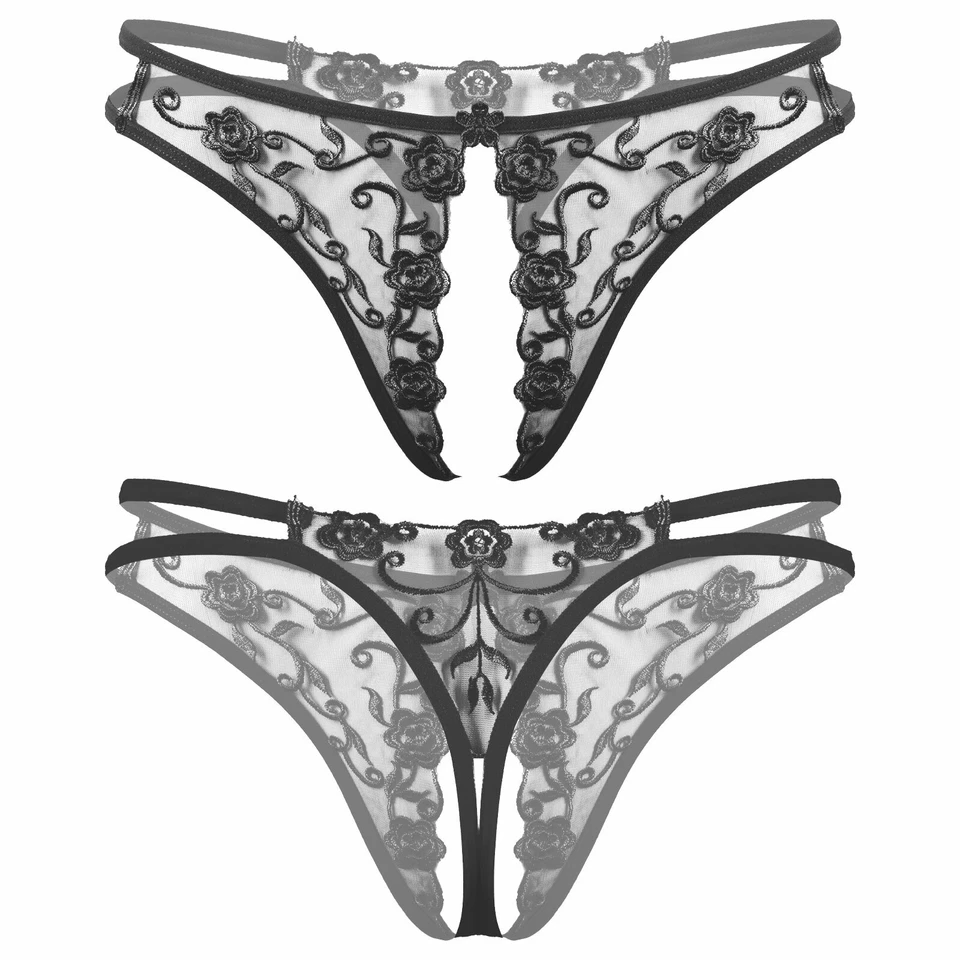 DE Damen Glänzend Tanga Thong Bikinihose Sexy Bikini Unterteil Badeslip Badehose - Bild 1 von 1