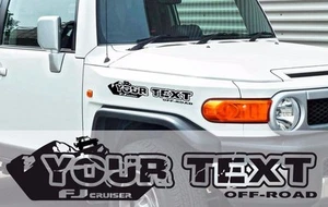 Calcomanía de vinilo YOUR TEXT todoterreno SUV de montaña capó (se adapta a fj cruiser) - Imagen 1 de 4