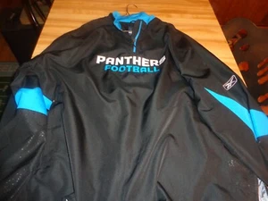 Men’s Reebok On Field NFL Carolina Panthers  1/4 ZIP Jacket XL Wind Breaker - Picture 1 of 6