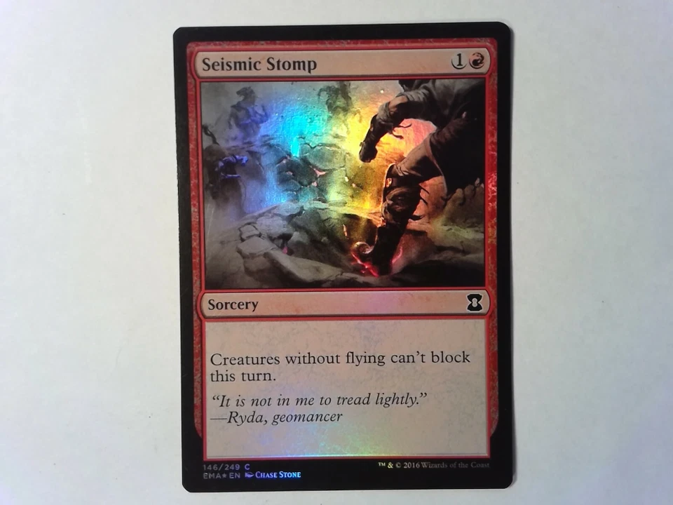 Foil Seismic Stomp	 Eternal Masters - Magic the Gathering Mtg Red - Image 1 of 1