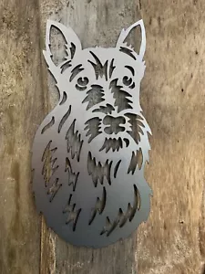 SCOTTIE SCOTTIE TERRIER PERRO ACERO PARED ARTE RAZA PEDIGRÍ DECORACIÓN DEL HOGAR REGALO - Imagen 1 de 3