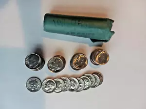 1969-D Uncirculated ROOSEVELT DIME ROLL - Nice looking coins! - Picture 1 of 3