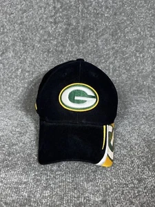 NFL Team Apparel Green Bay Packers Embroidered Hat Black Hook & Loop Adjustable - Picture 1 of 7