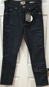 EVE DENIM Blue Cotton Stretch Denim THE SILVER BULLET Slim Leg Jeans Pants 27 - Picture 1 of 8