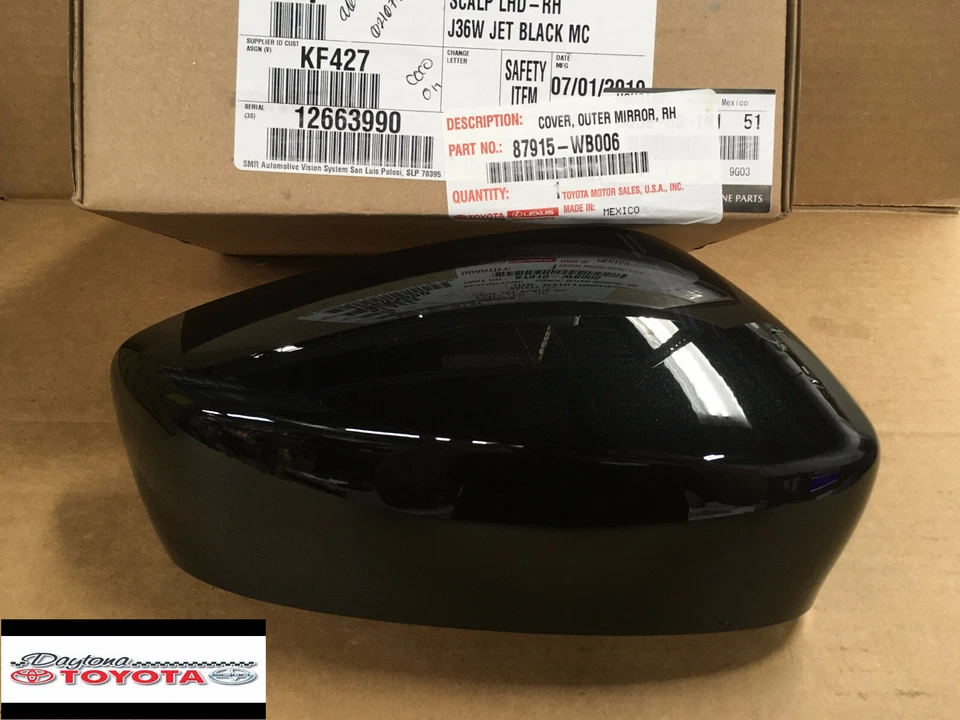 2016 SCION IA & 2017-18 YARIS IA CAPA DE ESPELHO DE PASSAGEIRO 87915-WB006 JET BLACK - Imagem 1 de 1